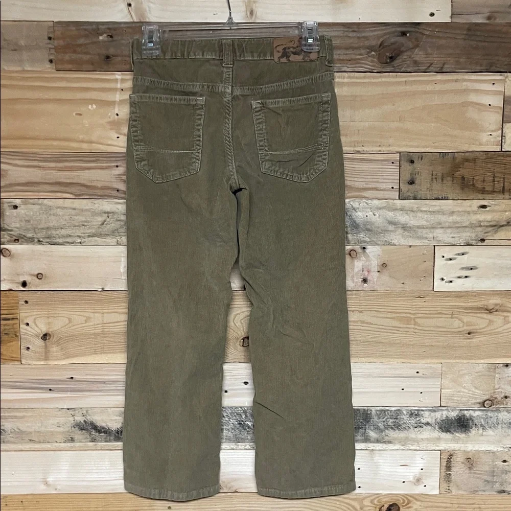 Old Navy size 10 Dark Khaki Color Soft Corduroy Straight Pants with Pockets
